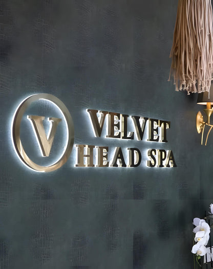 Illuminated 3D Sign, Salon Wall Logo, Custom LED Signage, Backlit Channel Letter, Light up Sign for Business
