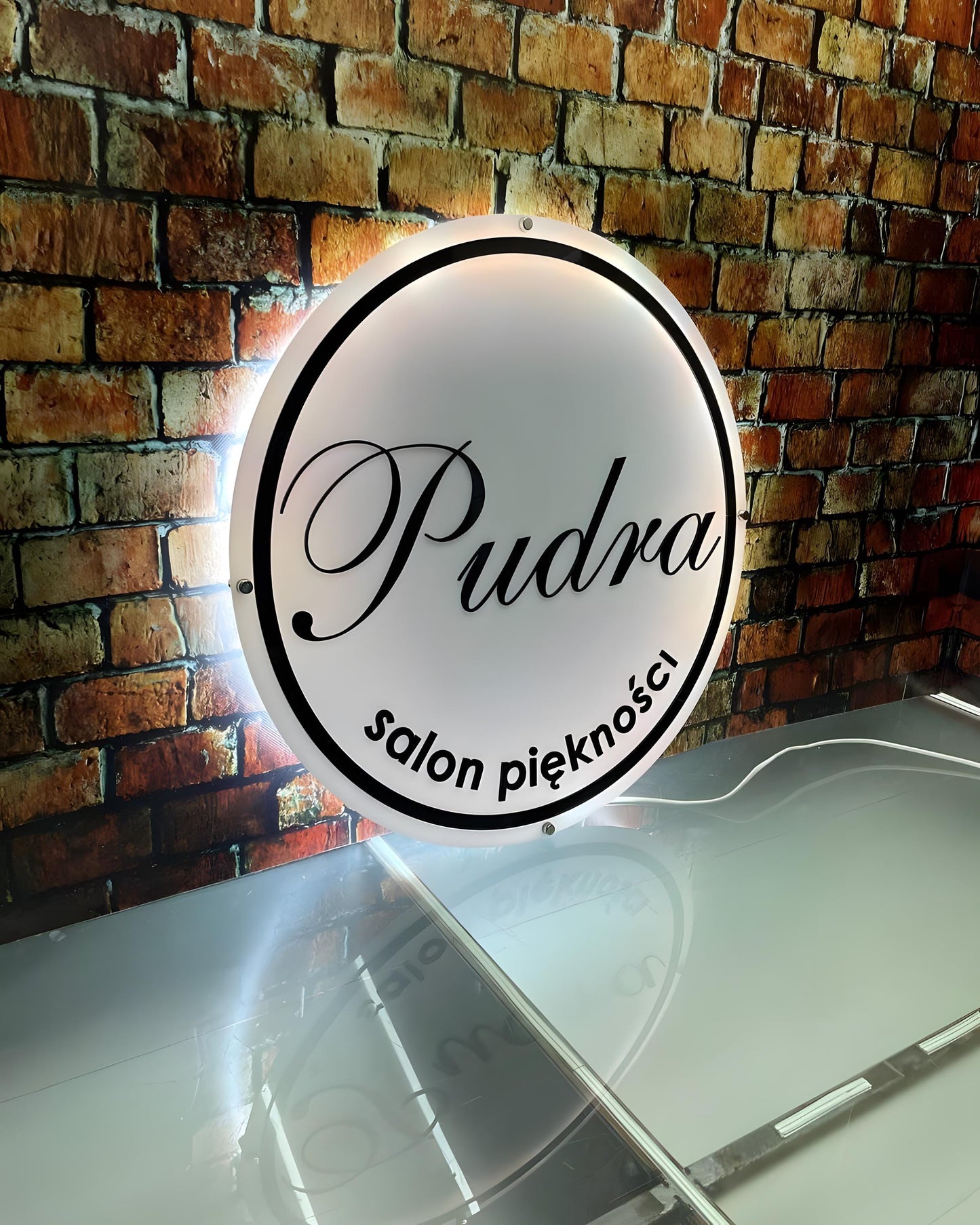 Acrylic Business Logo, Back lit Salon Sign, Personalised Signage, 3D Round Led Custom Sign, Wall decor
