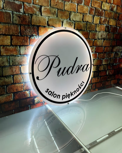 Acrylic Business Logo, Back lit Salon Sign, Personalised Signage, 3D Round Led Custom Sign, Wall decor