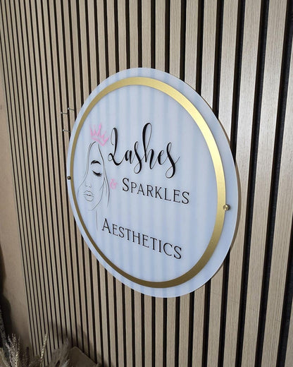Beauty Salon Sign, Acrylic Back lit Business Logo