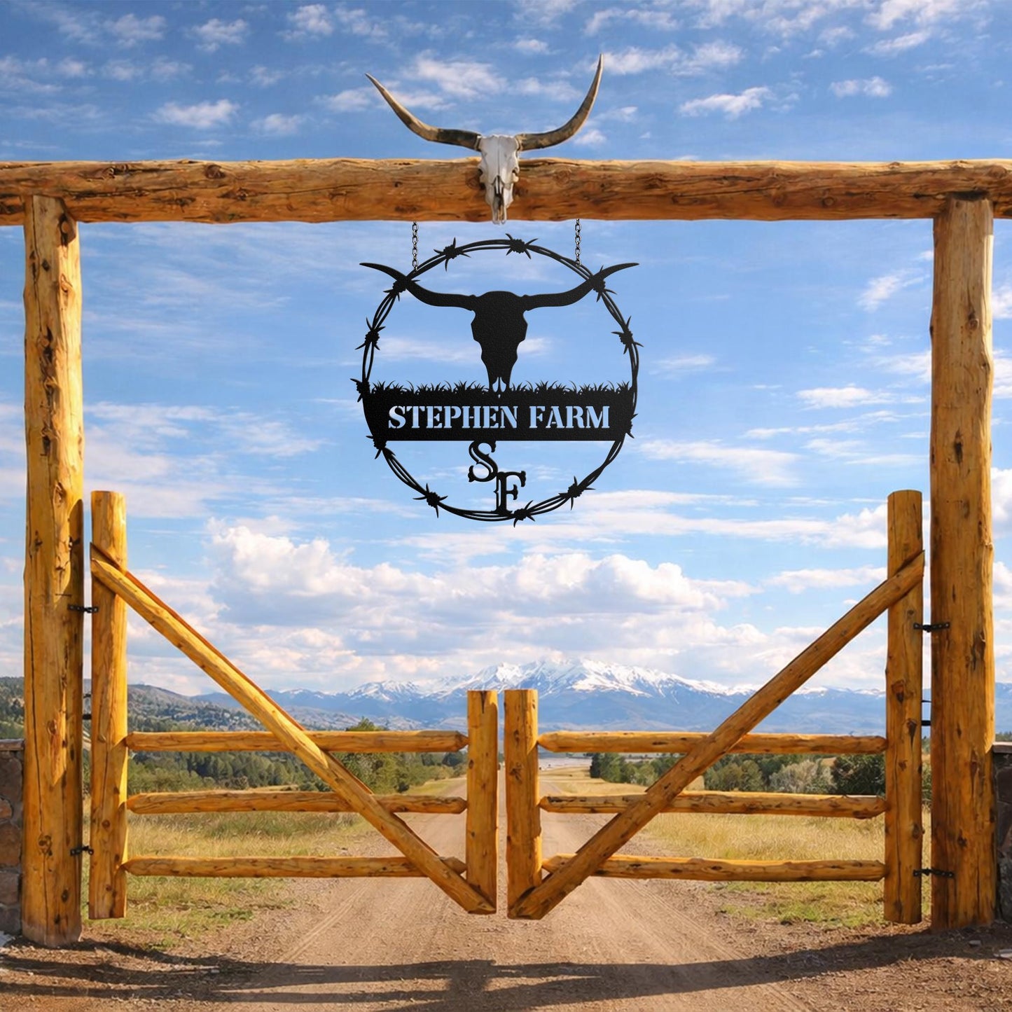 Custom Cattle Brand Metal Sign, Personalized Ranch Name Wall Art, Livestock Farm Decor, Rustic Father's Day Gift
