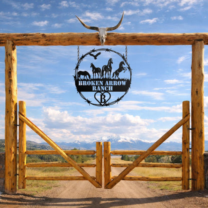 Personalized Ranch Cattle Brand Metal Sign, Custom Livestock Wall Art, Farmhouse Decor, Father's Day Gift