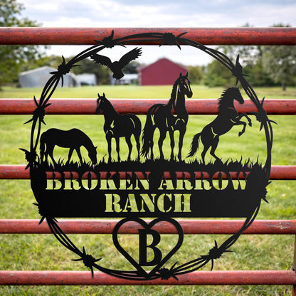 Personalized Ranch Cattle Brand Metal Sign, Custom Livestock Wall Art, Farmhouse Decor, Father's Day Gift