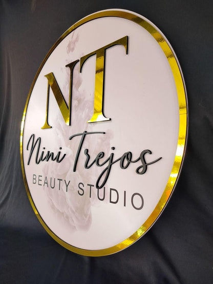Beauty Salon Sign, Acrylic Back lit Business Logo