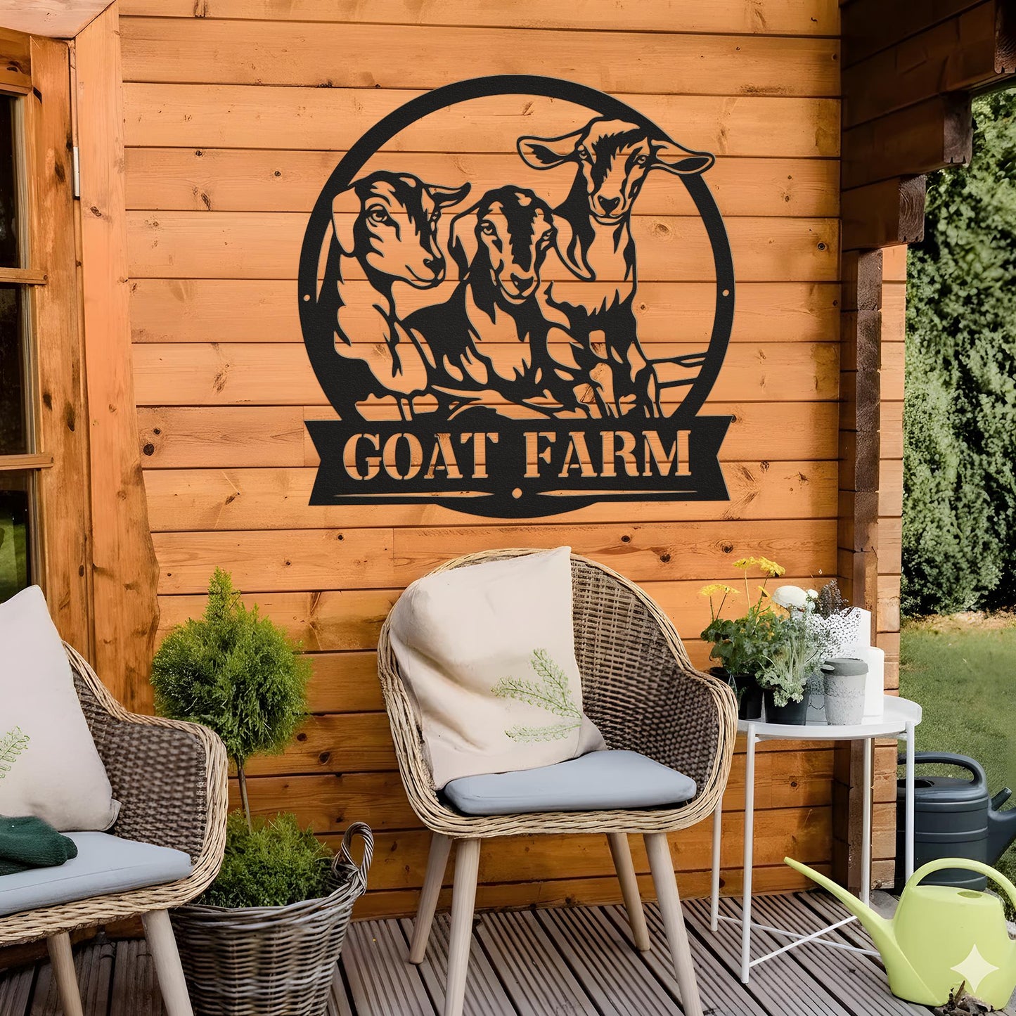 Custom Goat Farm Metal Sign, Personalized Ranch Name Wall Art, Rustic Farmhouse Barn Decor, Livestock Lover Gift