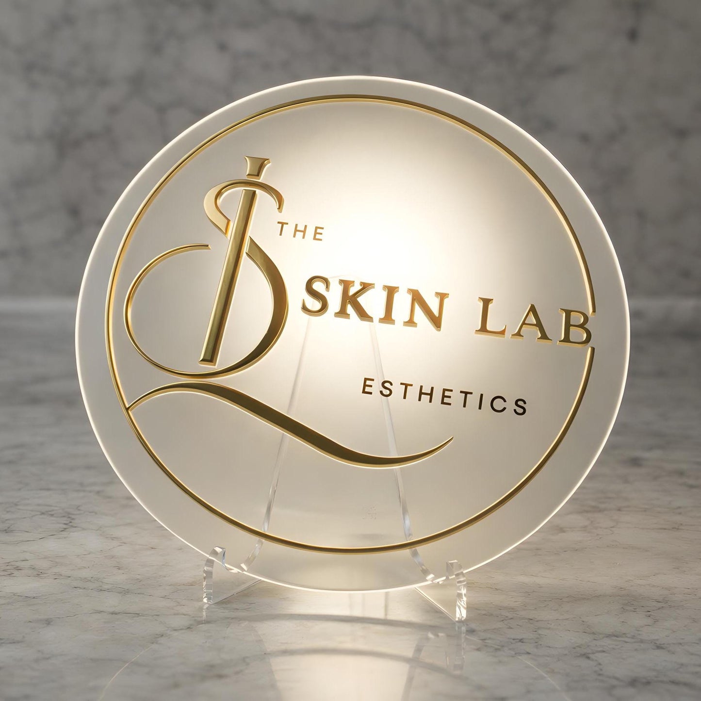 Business logo Sign, Personalised LED Sign, Round Acrylic Backlit Sign, Light up 3D Signage, Neon Acrylic Sign, Illuminated Sign