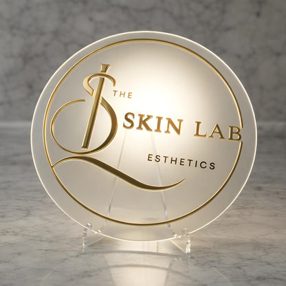 Business logo Sign, Personalised LED Sign, Round Acrylic Backlit Sign, Light up 3D Signage, Neon Acrylic Sign, Illuminated Sign