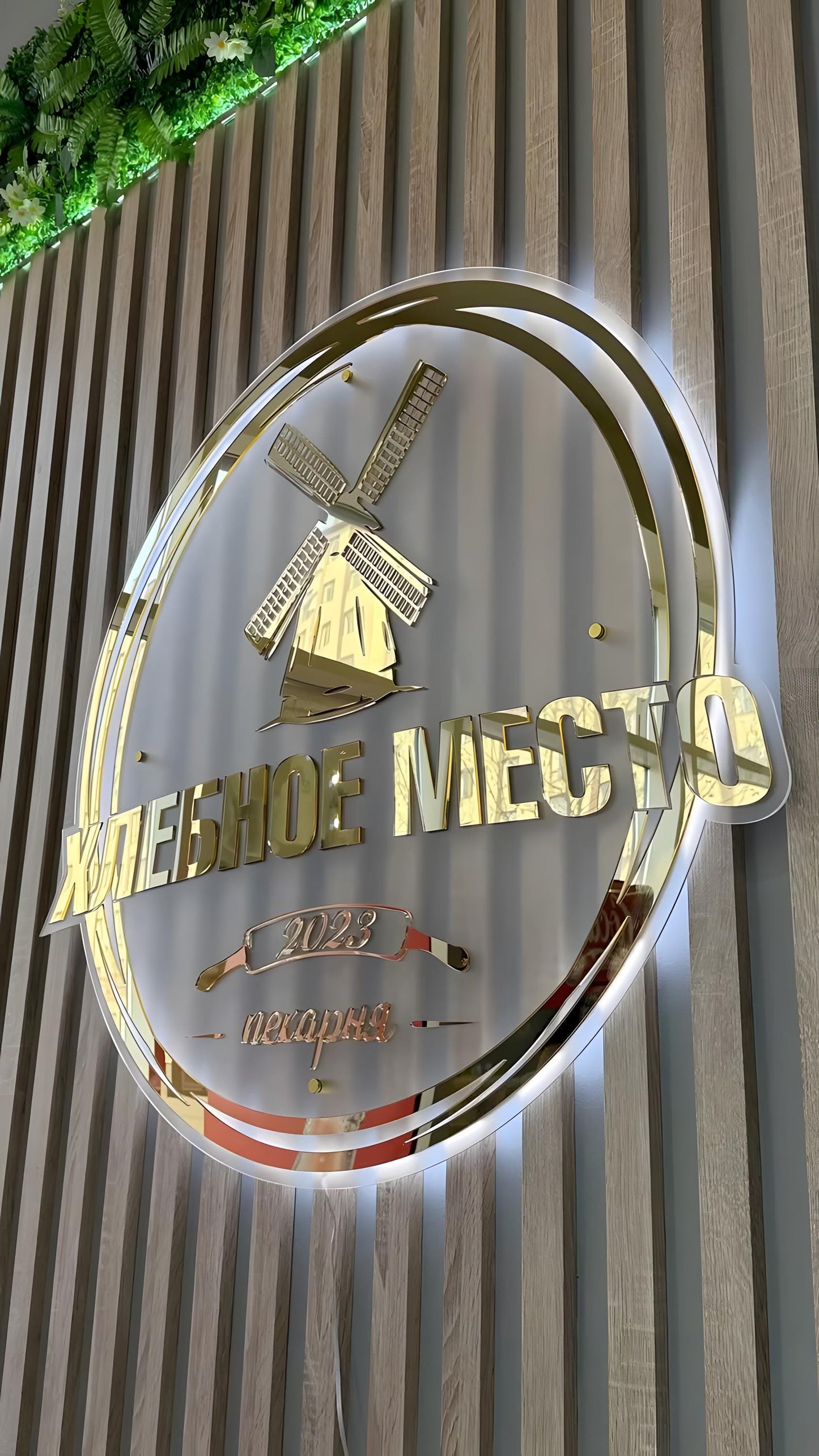 Acrylic Business Sign, Back lit Salon Logo, Personalised Signage, 3D Round Led Custom Wall decor Sign
