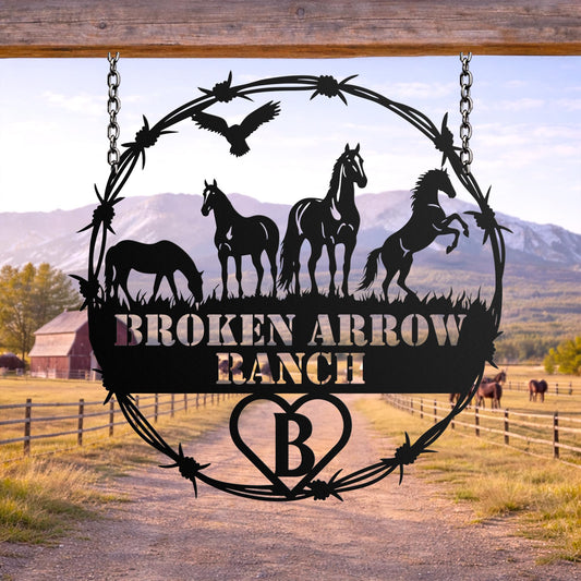 Personalized Ranch Cattle Brand Metal Sign, Custom Livestock Wall Art, Farmhouse Decor, Father's Day Gift