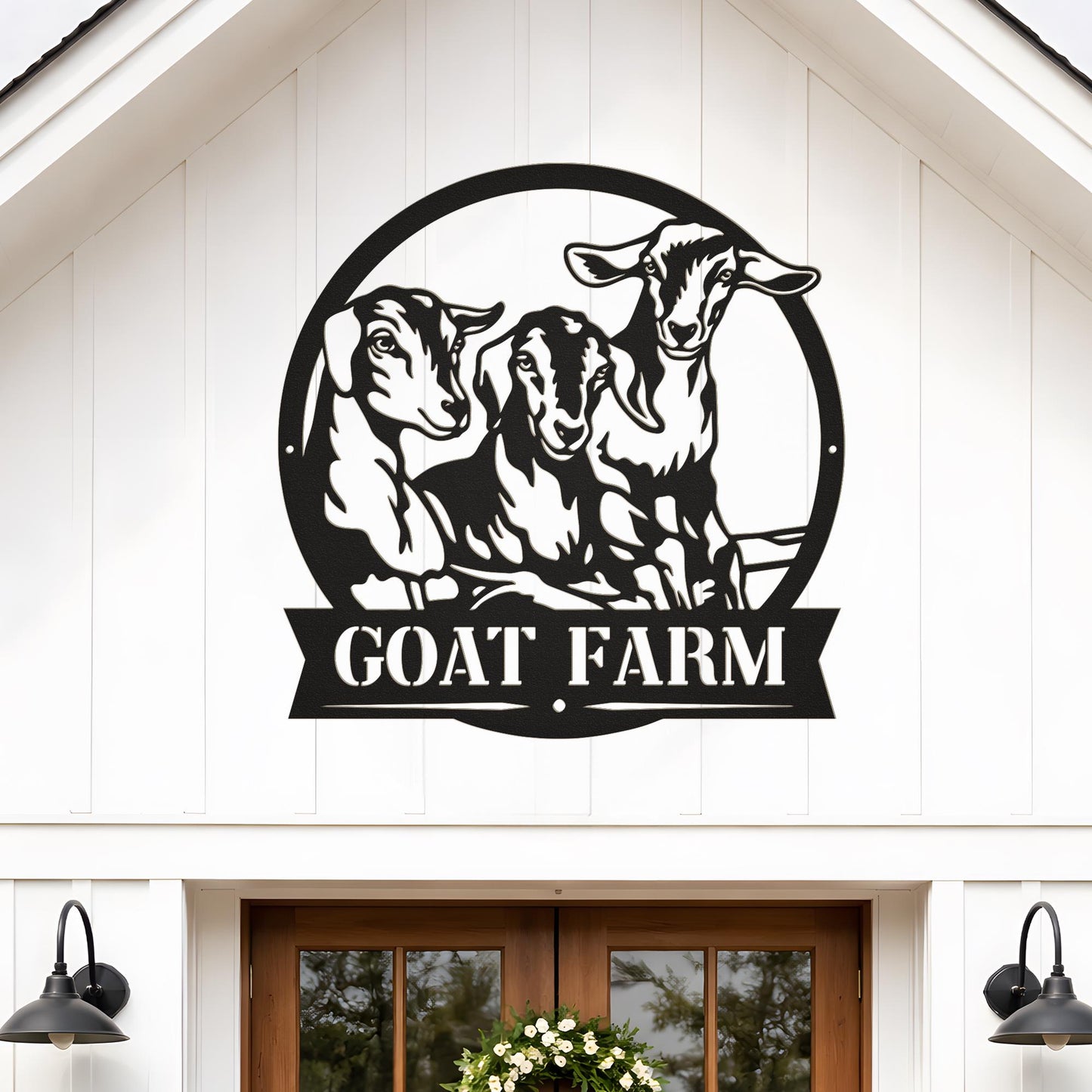 Custom Goat Farm Metal Sign, Personalized Ranch Name Wall Art, Rustic Farmhouse Barn Decor, Livestock Lover Gift