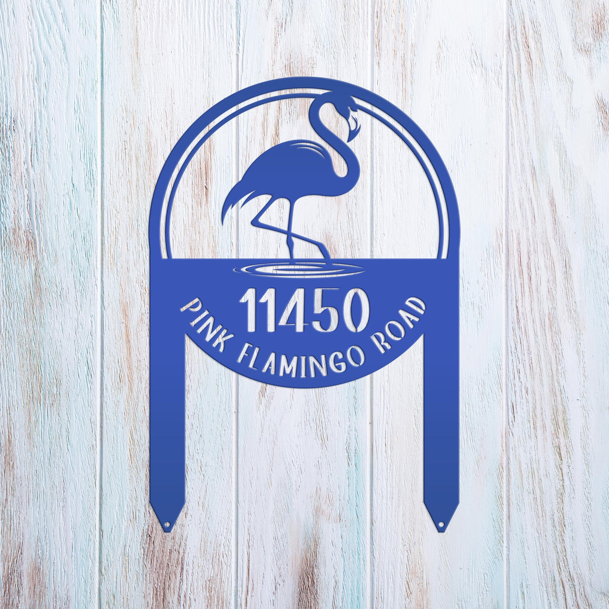 Metal Address Sign, Flamingo Yard Sign, Bring the tropics straight to your front yard with a hot pink flamingo sign!