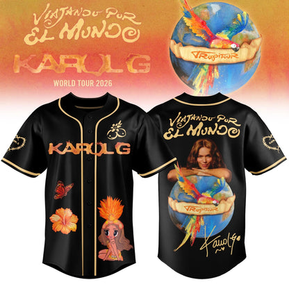 Viajando Por El Mundo Tropitour Jersey Limited Edition 2026 Black | QL63