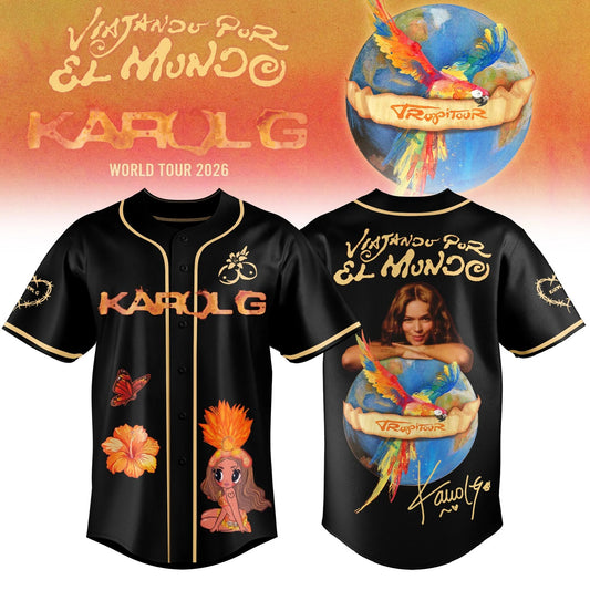Viajando Por El Mundo Tropitour Jersey Limited Edition 2026 Black | QL63