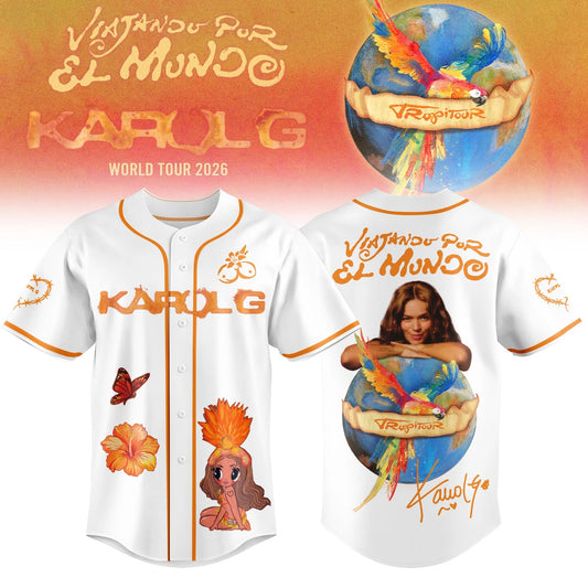 Viajando Por El Mundo Tropitour Jersey Limited Edition 2026 White | SF29