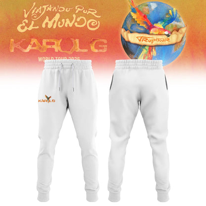 Viajando Por El Mundo Tropitour Hoodie Limited Edition 2026 White V1 | CD44