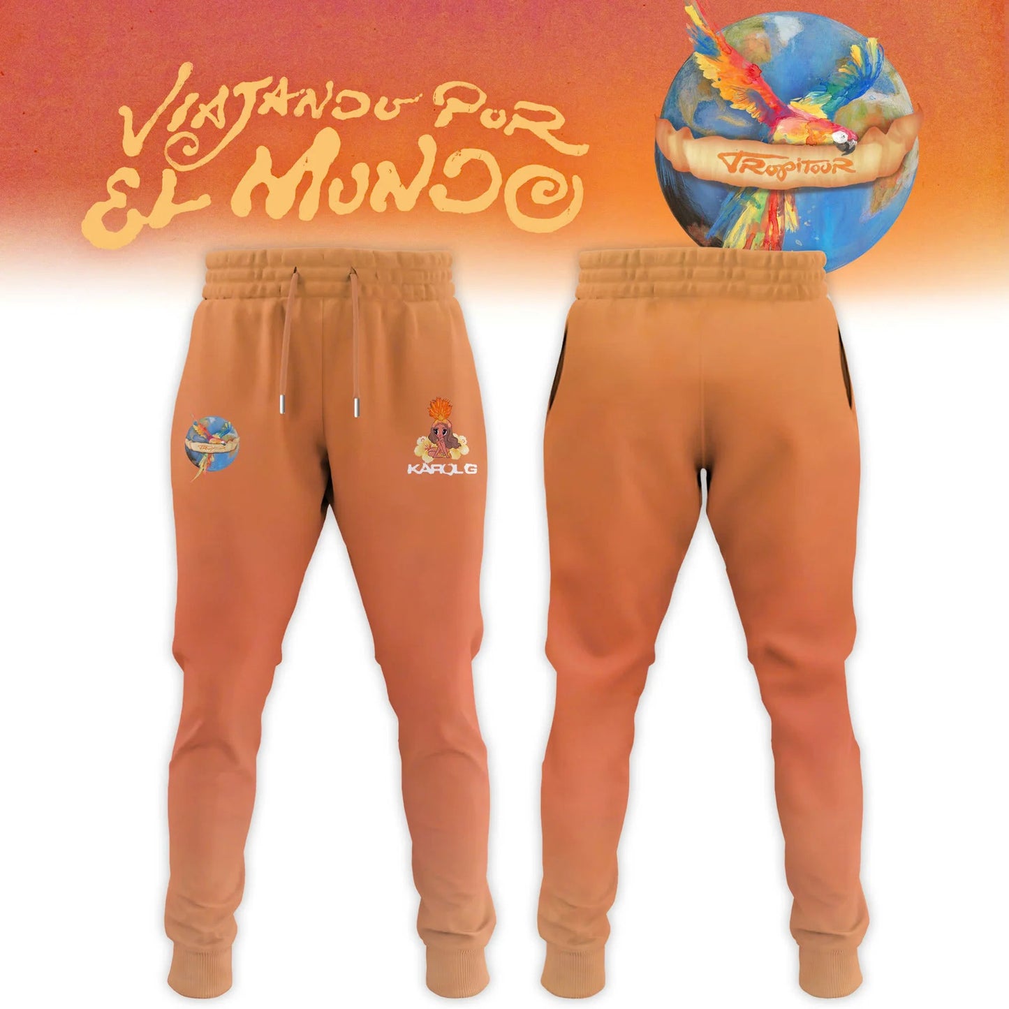 Viajando Por El Mundo Tropitour Hoodie Limited Edition 2026 Orange V2 | XS61
